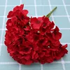 K-1101 hot sale 5 branch artificial silk preserved hydrangea flower for wedding decor