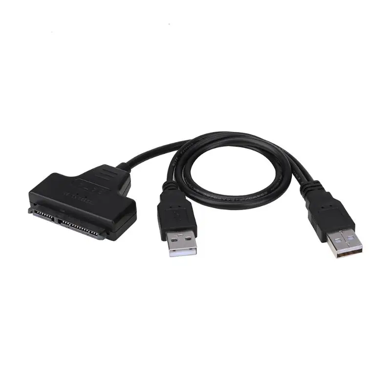 

USB 2.0 to SATA 15 +7 Pin Data Power USB Cable Adapter for 2.5 inch HDD SSD Support 98 /ME/XP/2000/Vista