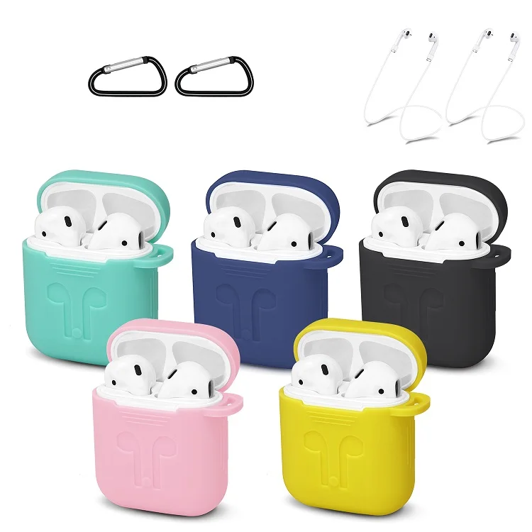 

For Apple AirPod Universal Shock Proof Protective Cover Silicone Protective Case For Air Pods Charging Case Cover, 5 colors