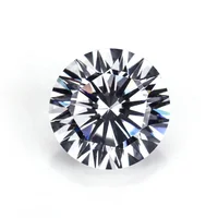 

Wholesale Artificial Zircon Gems Stone White Round Cut Loose Cubic Zirconia Price