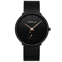 

2019 Hot Sale CRRJU 2150 Luxury Top Quality Men Wristwatches Minimalist Mesh Stainless Steel Watches