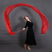 

Hot Seller Belly Dance Silk Streamers Oriental Dance Gymnastics Rhythmic Ribbon Gym Long Dancing Twirling Streamers
