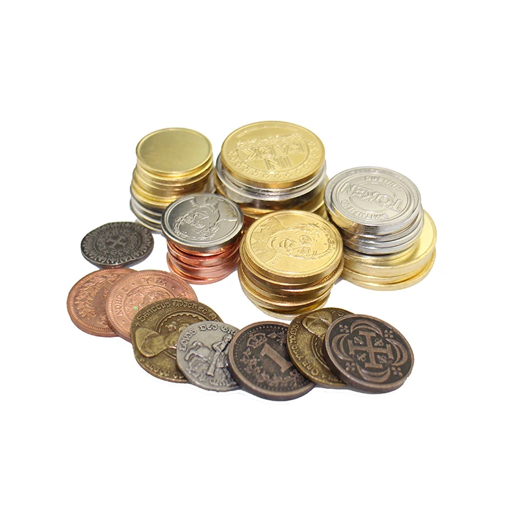 

Custom Copper Blank Token Trolley Coins, Gold, silver