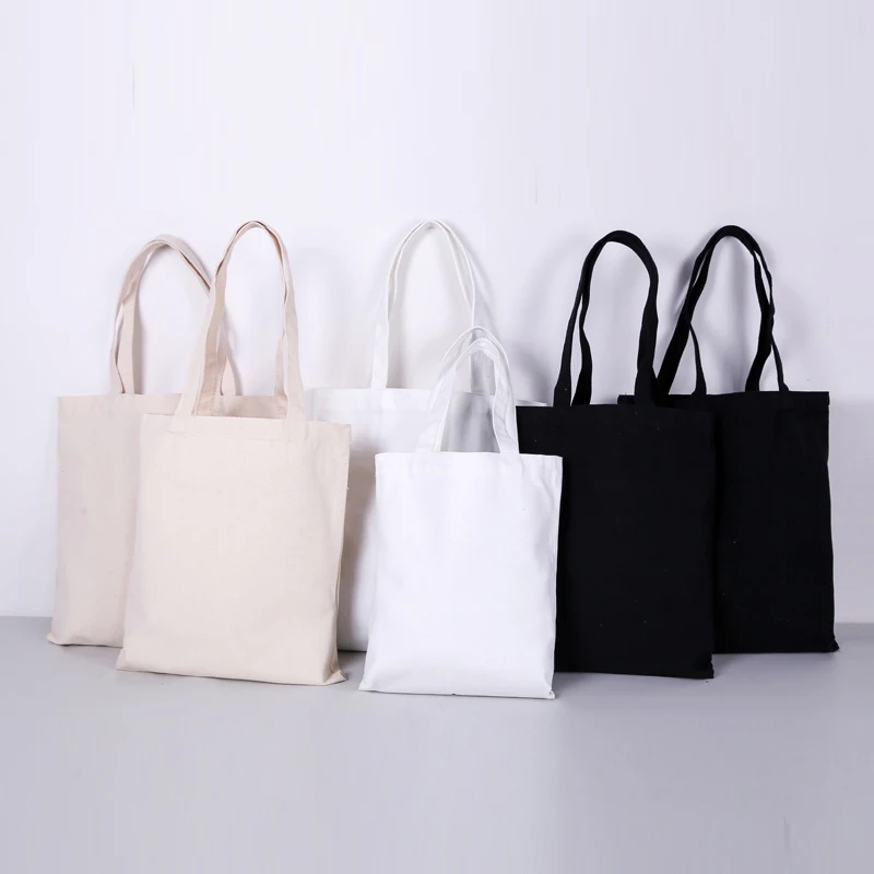 

Wholesale natural blank custom logo printed reusable cotton canvas tote bag shopping in stock, Natural color or customized