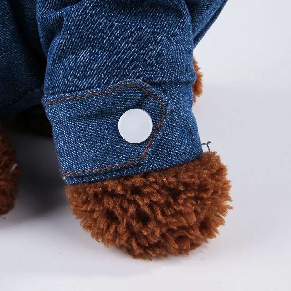 
Yangyang pet Windproof Thick Jeans Jacket for Winter Cold Weather Warm Dog Coats 