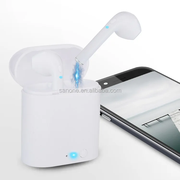 

2019 Hot TWS i7s wireless earphone in-ear earphone with charging box, White