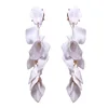 Europe and the United States big resin acrylic vintage earrings flowers long fashion popular temperament earrings ZA003