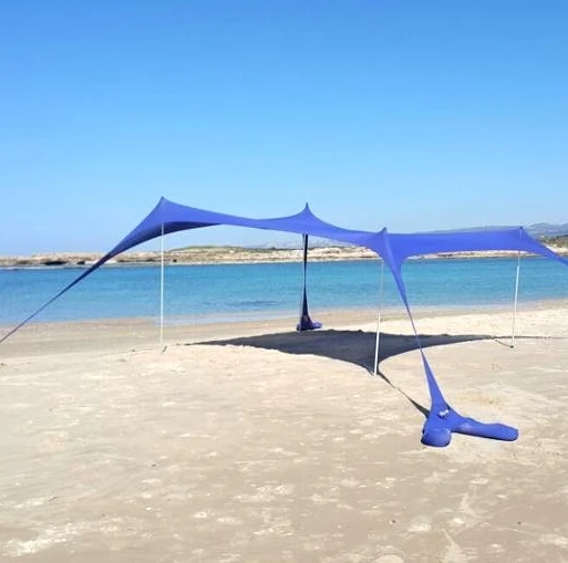 

Family Lycra beach sunshade tent with UPF50 and Lightweight 4 aluminum poles, Pantone number customize