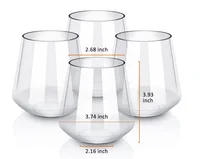 

Stemless Tritan Red Wine Glass Set of 4