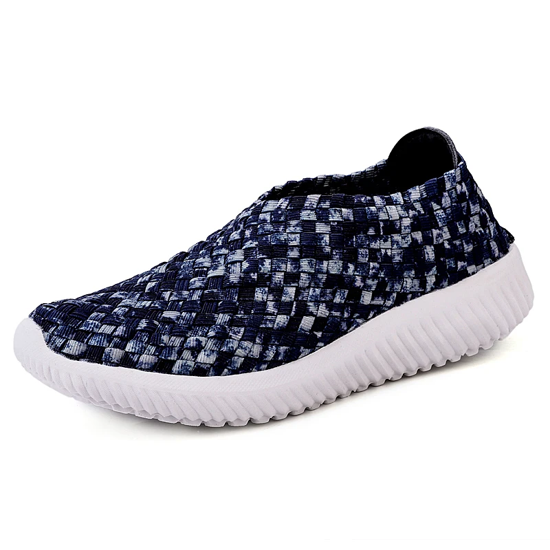 

Large size hollow breathable woven shoes Low heel breathable casual walking shoes for women