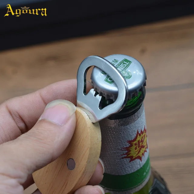 

Wooden Wine Metal Bottle Opener Accept Custom Logo