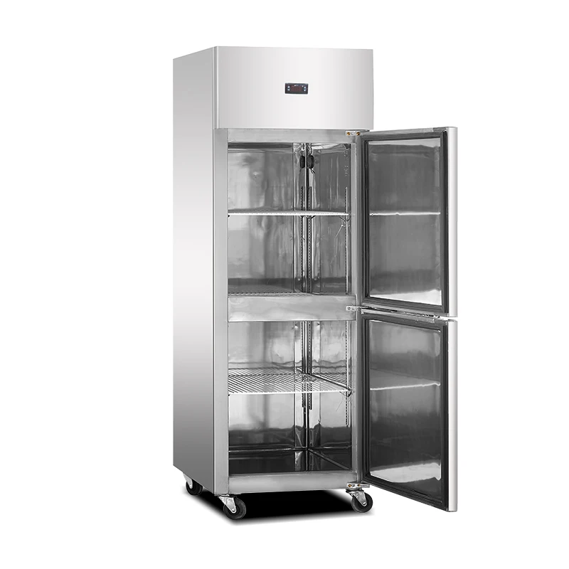 
Commercial vegetable Refrigerators 2 Doors Stainless Steel freezer for Restaurant kitchen 
