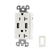 brand oem odm pc copper 20a usb and power outlet america dual usb socket