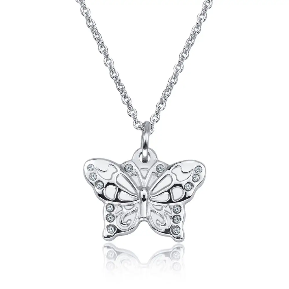 

316L Stainless Steel Butterfly Pendant Jewelry Gifts Necklace for Women, Picture shows