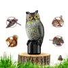 Solar Bird Scare Owl Horned Owl Decoy, Bird Repellent Garden Protectors, Natural Enemy Pest Deterrent Scarecrow
