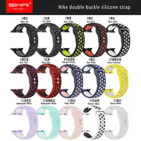 

SIKAI New Design 2 Pin Buckle Smart Silicone Watch Band 44mm 40mm 42mm 38mm for Apple Watch Band Strap Series 4 3 2 1