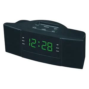 Image of Retro Antique Large Table Bedside Snooze Sleep Timer 1.8" LED Digital AM FM Radio Alarm Clock