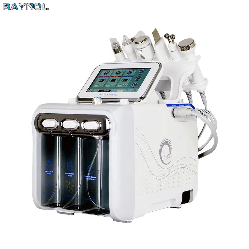 

6 in 1 Beauty Machine Hydra Oxygen Dermabrasion Machine For Skin Rejuvenation, White