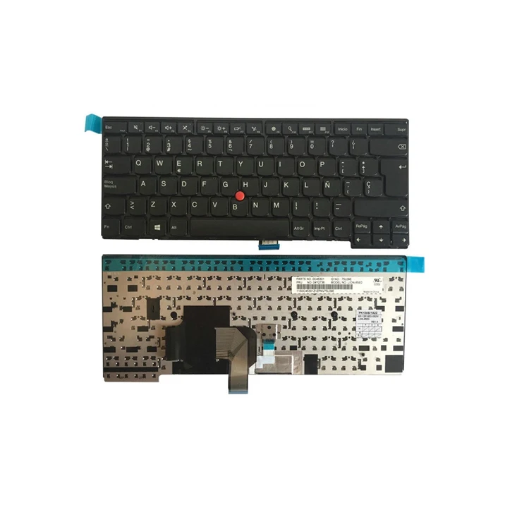 

New Spanish laptop keyboard for Lenovo Thinkpad T440 T440P T440S Keyboard SP Teclado No Backlit, Black