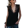 Wholesale Woman Solid Black From A Dream Sleeveless Lace Top