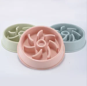 Image of New Pet Dog Bowl Slow Feeder Plastic Anti Choking Puppy Cat Eating Dish Bowl Anti-Gulping Food Plate Cat Pets Feeder Dog Bowls