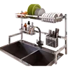 Kitchen Space Saving Stainless Steel Draining Dish Rack Dryer