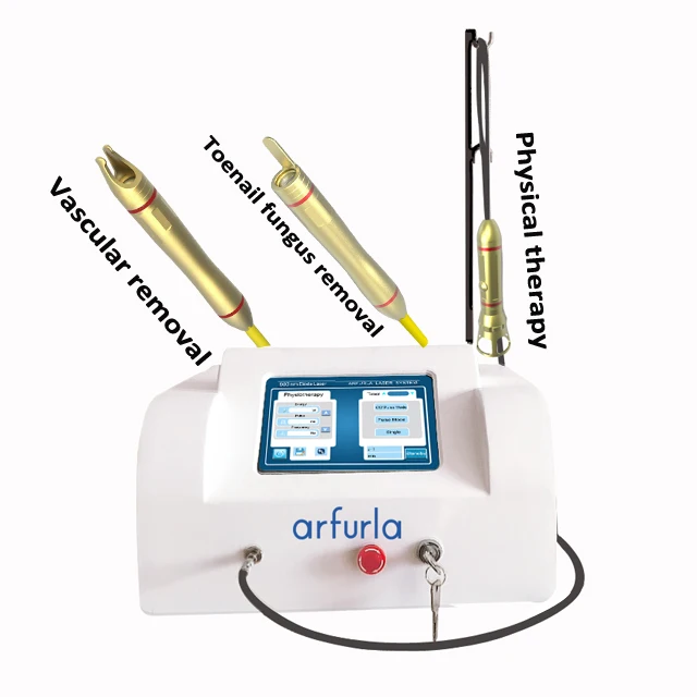 

Arfurla 980nm laser 4 functions in 1 with physical therapy/vascular removal/nail fungus removal and lipolysis, White