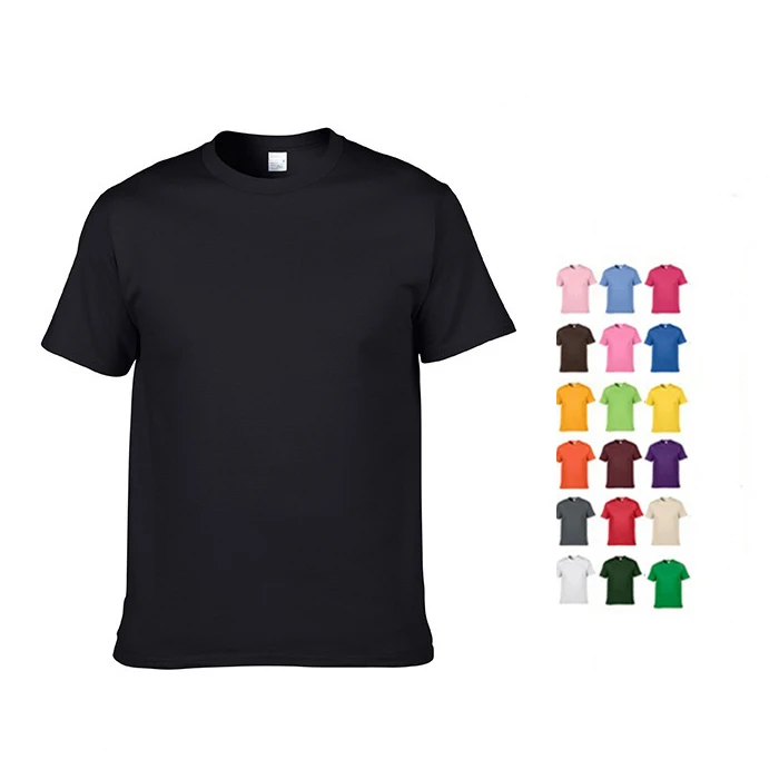 

2019 men 32 color option custom t-shirt plain t shirt wholesale OEM blank t-shirt, 32 colors