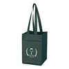 Non-Woven Four Bottle Wine Totes with front pockets and divider pockets