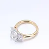 Good Quality ang Luxury Custom Old Mine Cut Moissanite Diamond Engagement Ring 14k 18k Yellow Gold