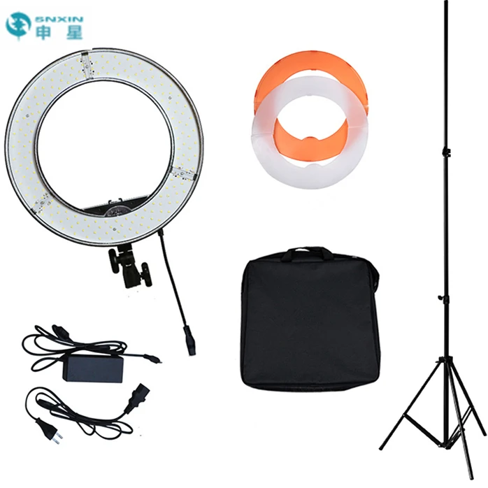 

18 3000-6000k LED two colors slepless dimmer light Cameras ring light photography