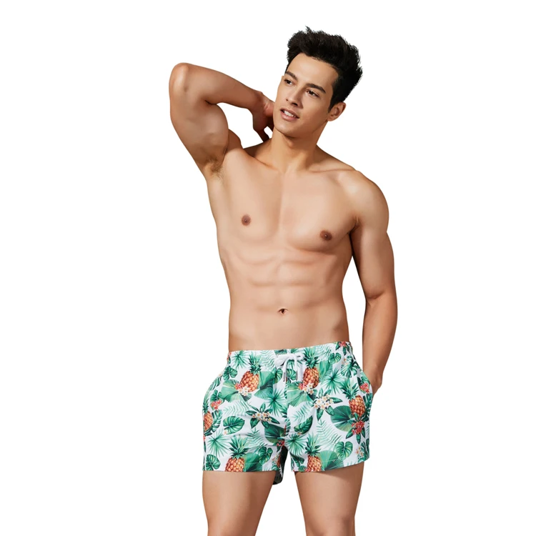 

High quality custom fashion swimwear men swim trunk Floral printed Swim Shorts
