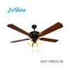 1stshine 52 inch Italy Spain European standard CE ROHS certificate 220V AC classic rustic ceiling fan with light manufacturer