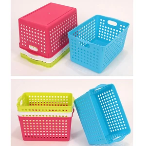 Image of Plastic Storage Baskets Bins Organizer Multifunctional kitchen vegetable storage basket for Bathroom Office Home Bins