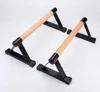 Sport Fitness Solid Beech Wood Parallettes Push up bars with Solid Wood Bar