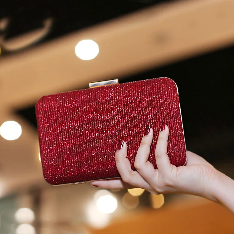 

New Female Lady Elegant Women Bag Baggette Pleated Shoulder Wedding Clutch Banquet Evening Shiny Party Bag, 6colors