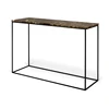 Low Square marble coffee table with black metal frame