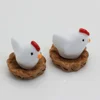 New Mini nest with chicken fairy garden miniatures gnomes moss terrariums resin crafts figurines for home decoration accessories