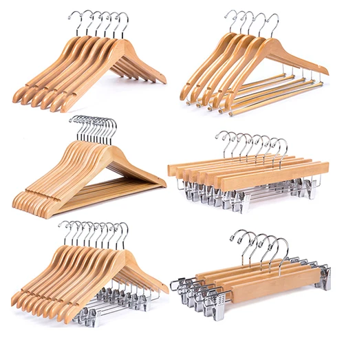 

Wholesale A grade natural color lotus wood clothes hanger