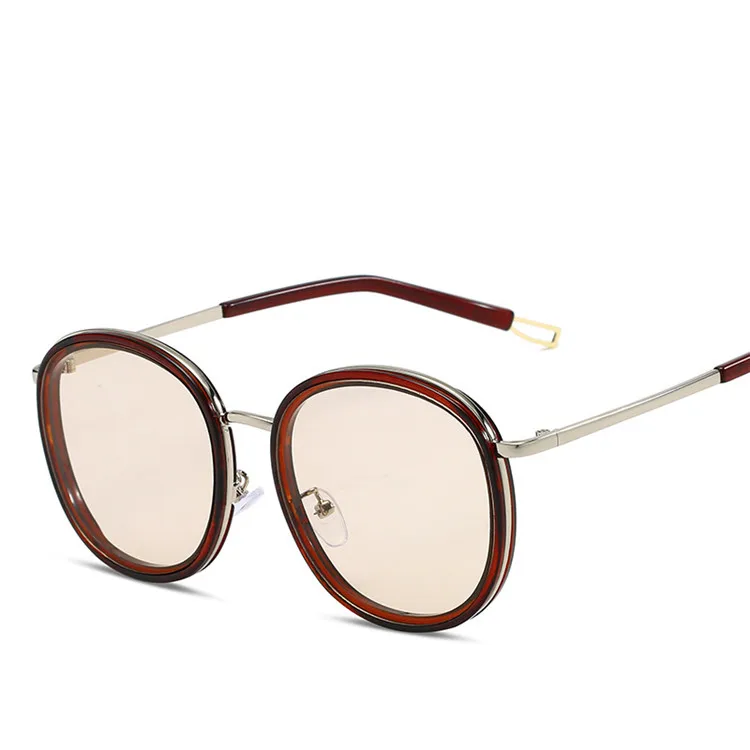 Fashion Style Women Charms Luxury Vintage Women Round Frame Sun Glasses