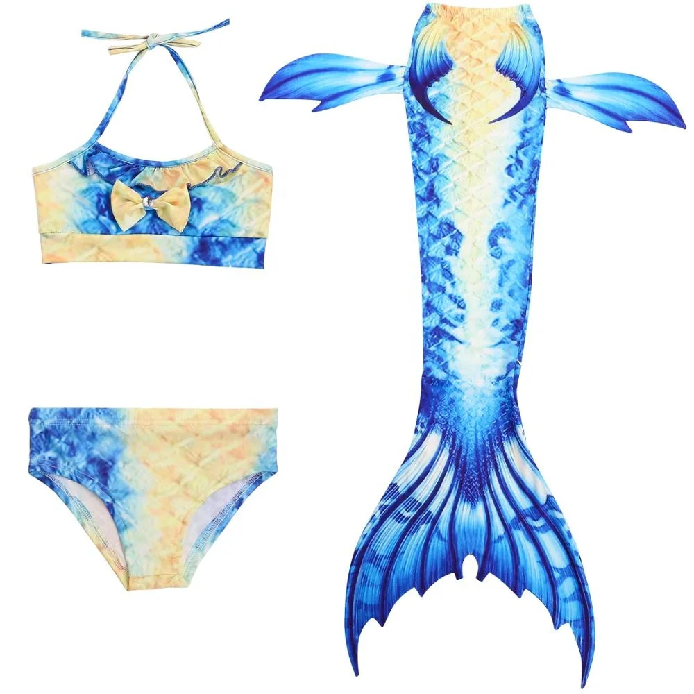 

Women swimsuit little girl mermaid swimwear swimsuit with flipper, As pic