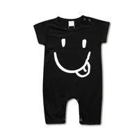 

Wholesale newborn baby boutique clothes short sleeve cotton toddler boy summer romper