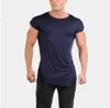 Wholesale custom mens gym wear evolve capped sleeve slim fit t shirt