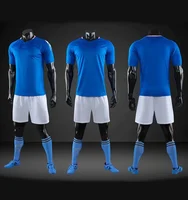 

Blank Blue 100% Polyester Soccer Wear High Quality Football Set