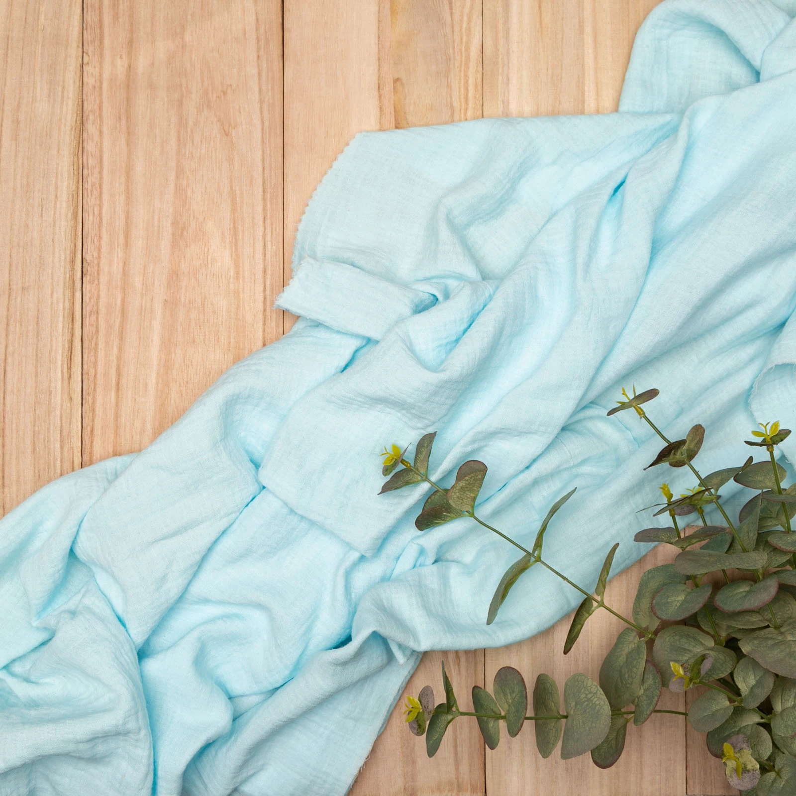
New colors in stock soft crinkly texture 100 cotton double layered gauze muslin baby fabric for blanket 
