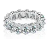 hiphop ellipse sliver oval zircon sterling cz band jewelry crystal ring