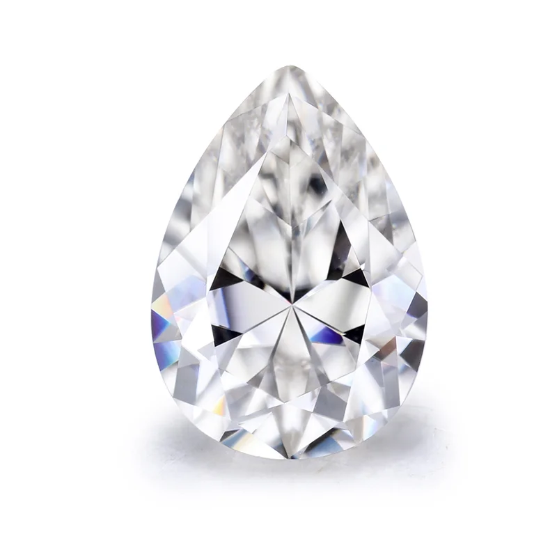 

Wholesale pear shape rough moissanite diamond D color 1 ct lab created moissanites