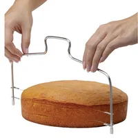 

Baking Tools For Cakes Stainless Steel Adjustable 2-Wire Dual-Layers Cake Cutter Slicer Cake Decorating Tool Kitchen Accessories