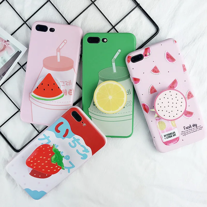 

new products summer fruit design cell phone cover for iphone xs max with holder, N/a