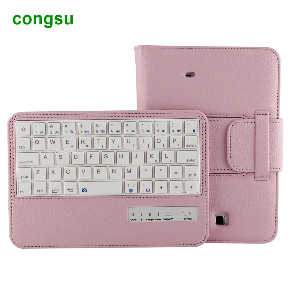 

7 inch Leather Wireless Keyboard Cover for Samsung Galaxy Tab 4 7.0 T230